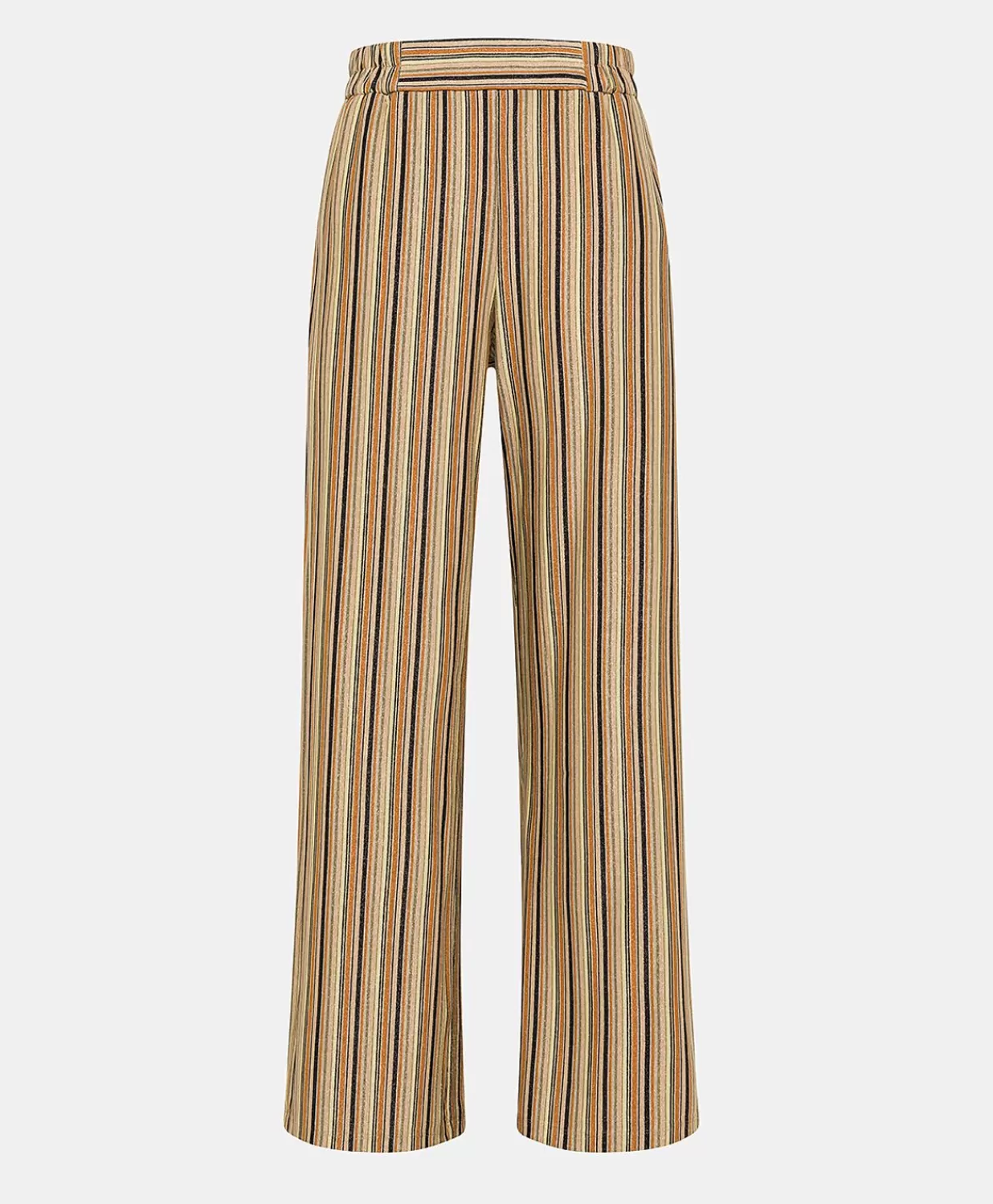Momoni Pantalons Et Shorts>Baccarat Pantalon Raye En Jersey Lurex - Rouille Multicolore
