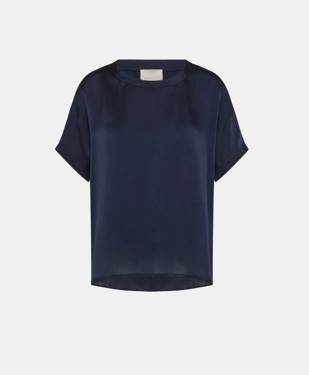 Momoni Chemisiers Et Chemises>Blouse Alonso En Soie Unie - Bleu Nuit