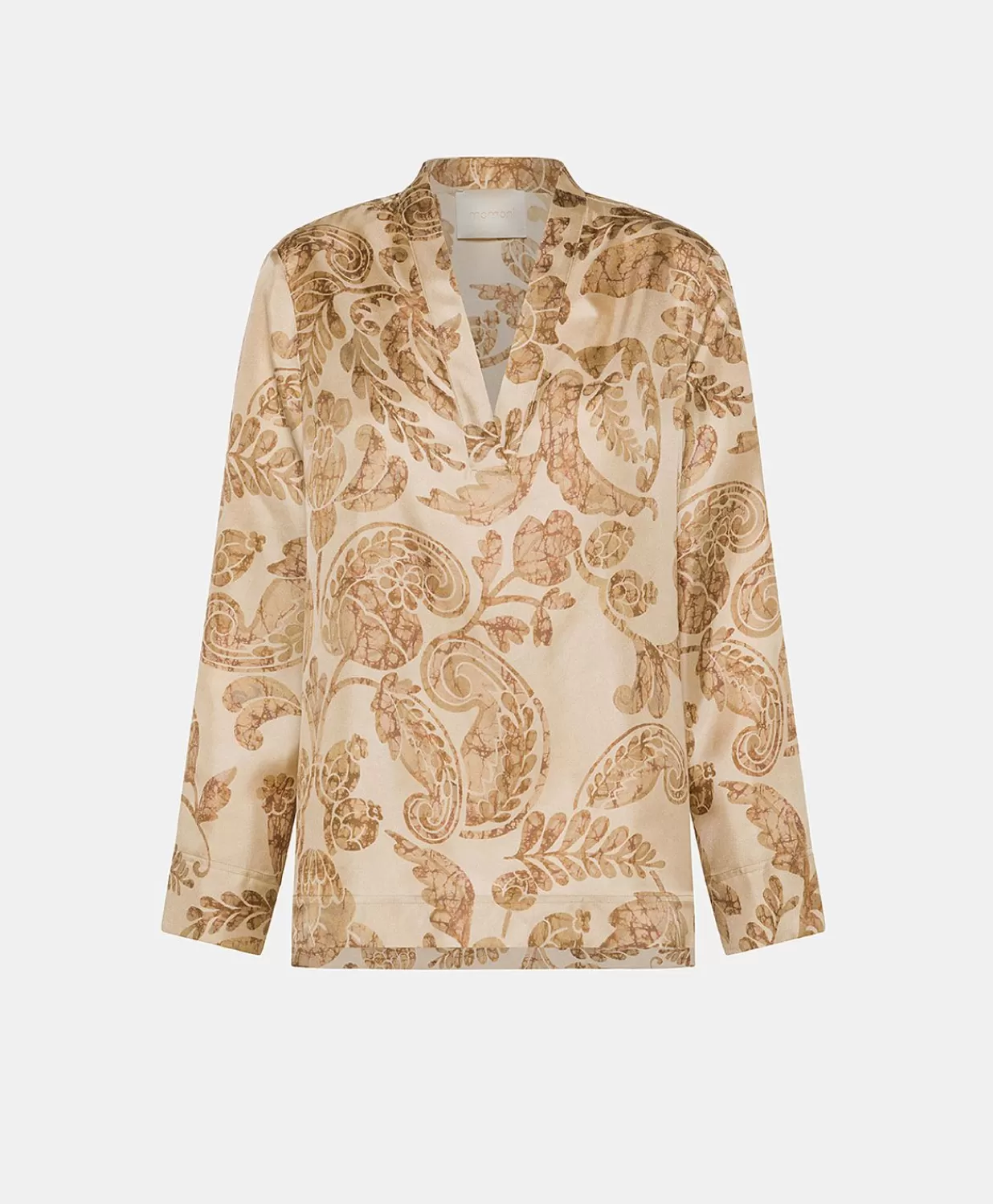 Momoni Chemisiers Et Chemises>Blouse Ambroise En Twill De Soie - Poudre Multicolore
