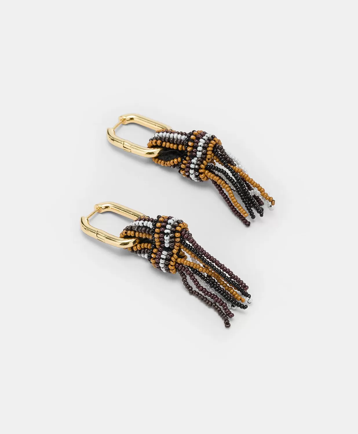 Momoni Bijoux>Boucles D'Oreilles Avec Perles Zimmari - Cacao Multicolore