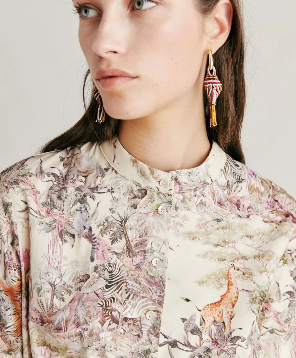 Momoni Bijoux>Boucles D'Oreilles Nodu Avec Perles - Brule/Multicolore