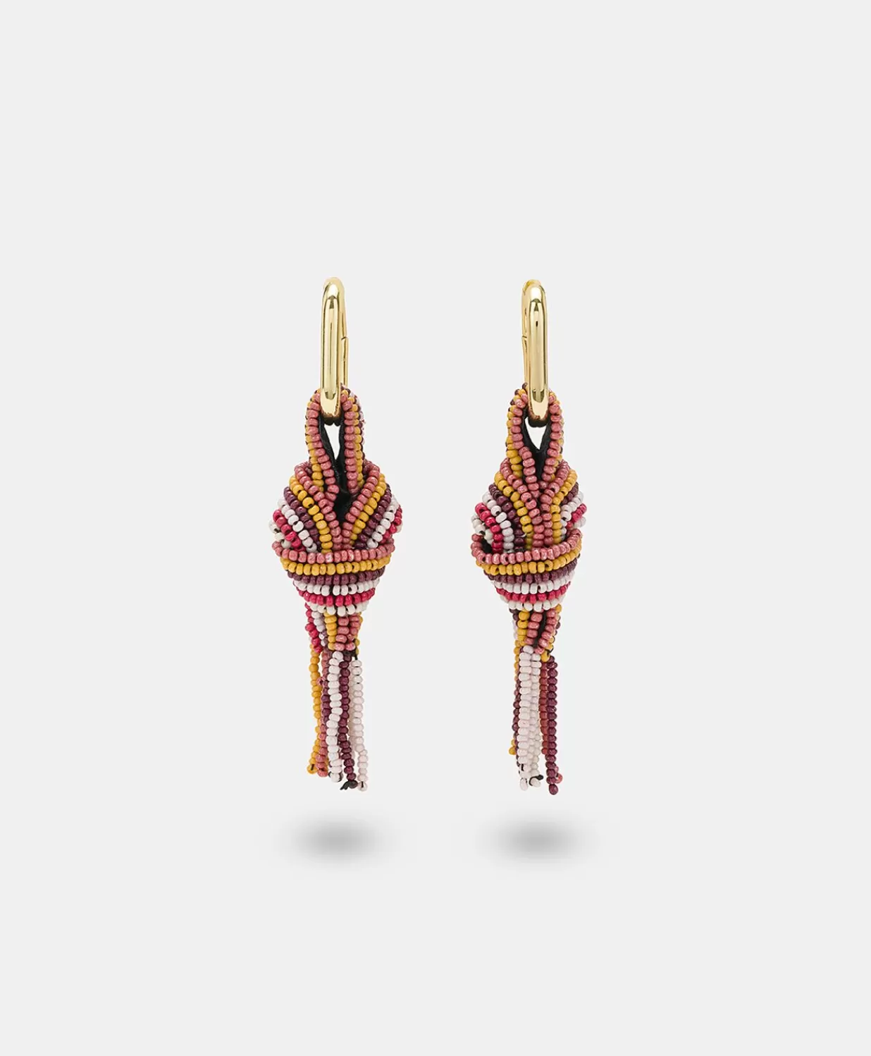 Momoni Bijoux>Boucles D'Oreilles Nodu Avec Perles - Brule/Multicolore