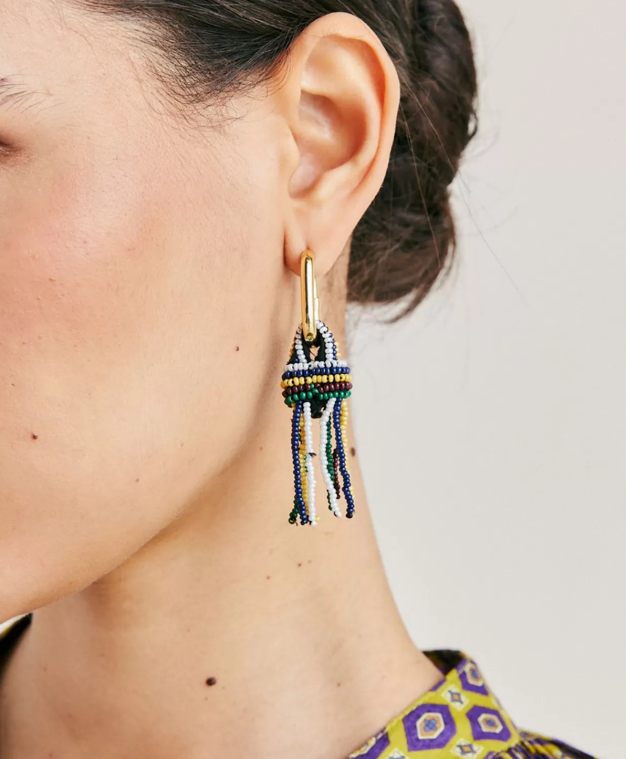 Momoni Bijoux>Boucles D'Oreilles Zimmari Avec Perles - Vert Multicolore