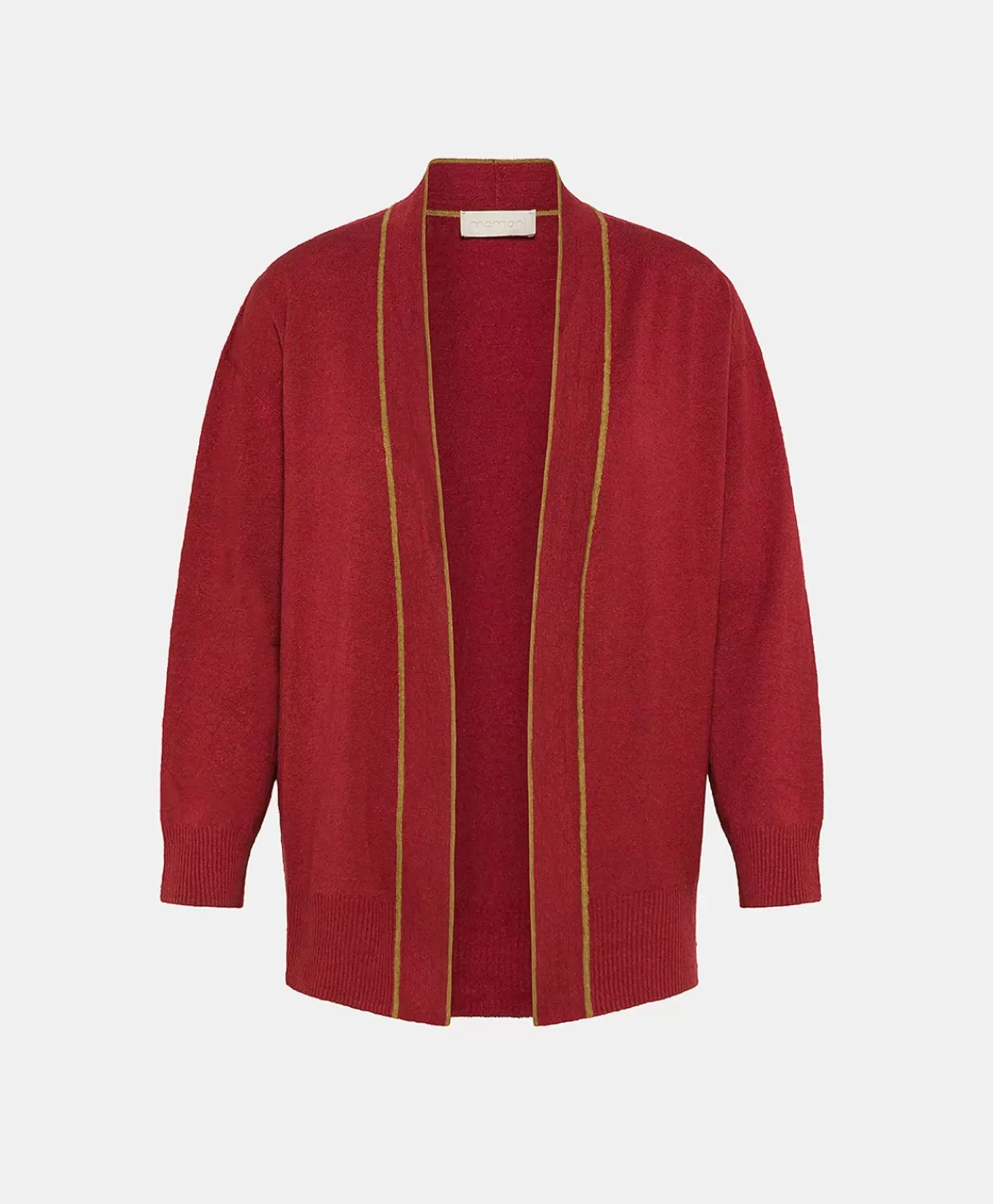 Momoni Tricots>Cardigan En Lin Stretch Sandy - Bordeaux