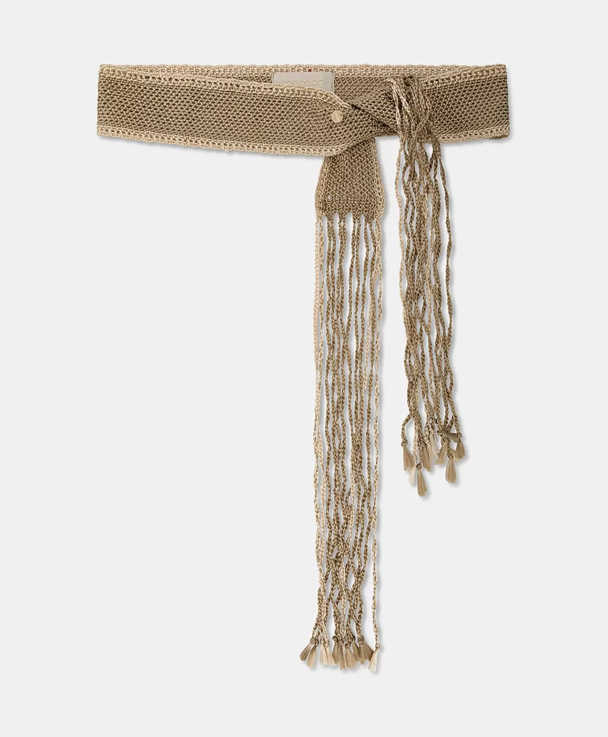 Momoni Ceintures>Ceinture Millor Avec Frange - Sable/Creme