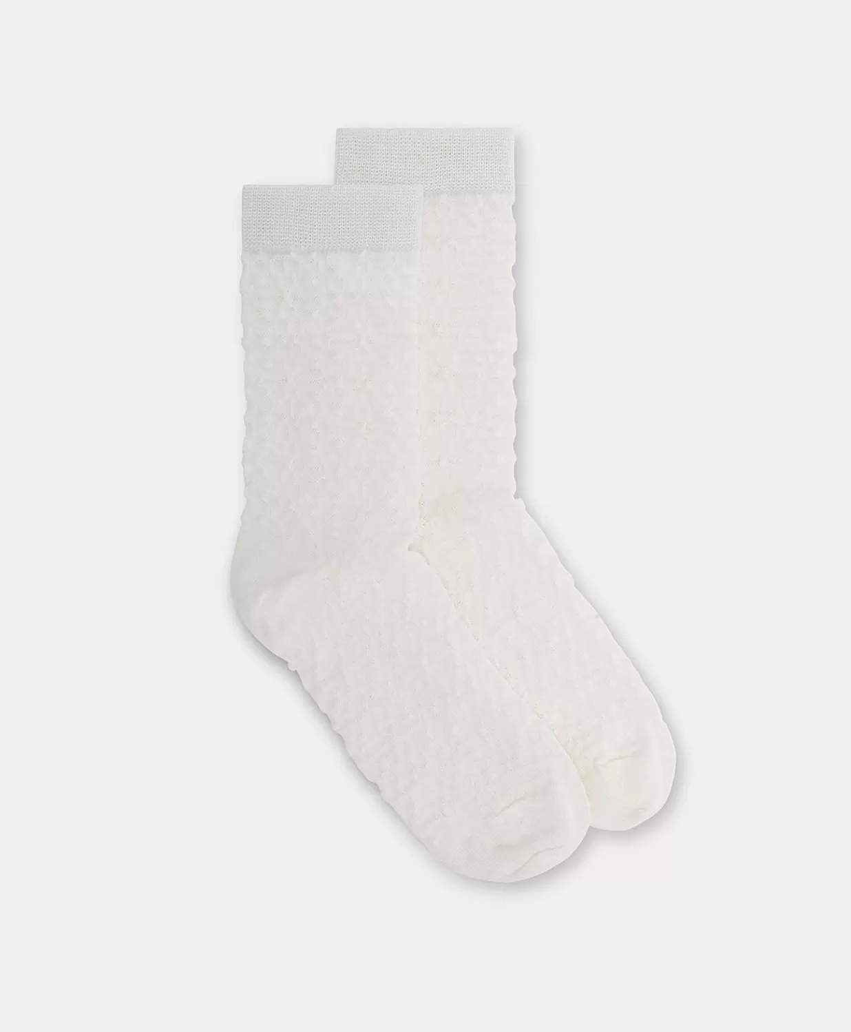 Momoni Chaussettes>Chaussettes Sal Avec Logo Jacquard - Blanc