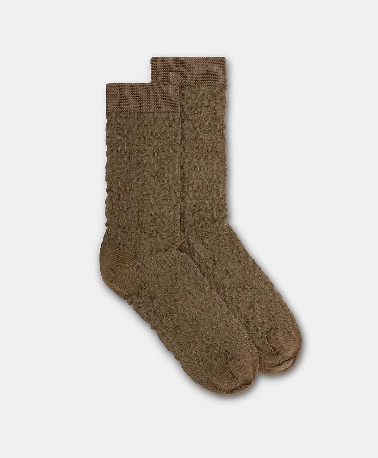 Momoni Chaussettes>Chaussettes Sal Avec Logo Jacquard - Taupe