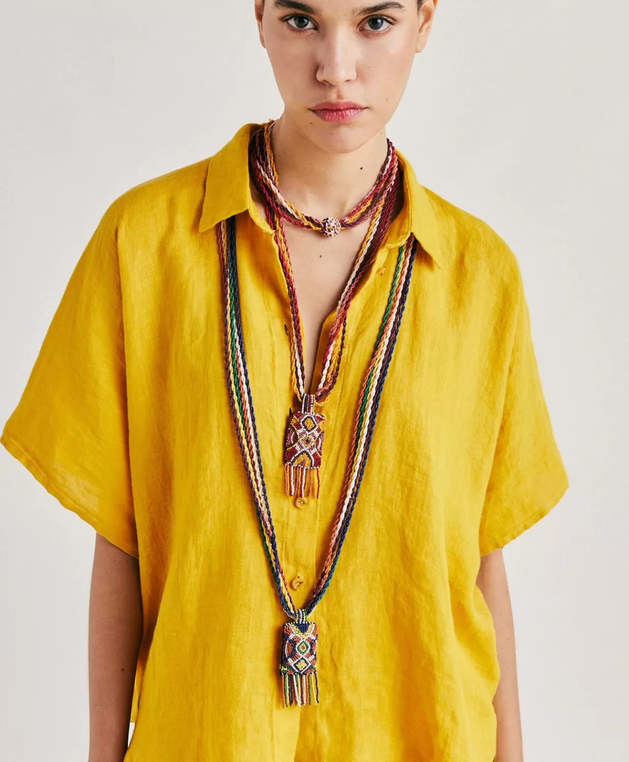 Momoni Chemisiers Et Chemises>Chemise En Lin Elafonissi - Jaune Soleil