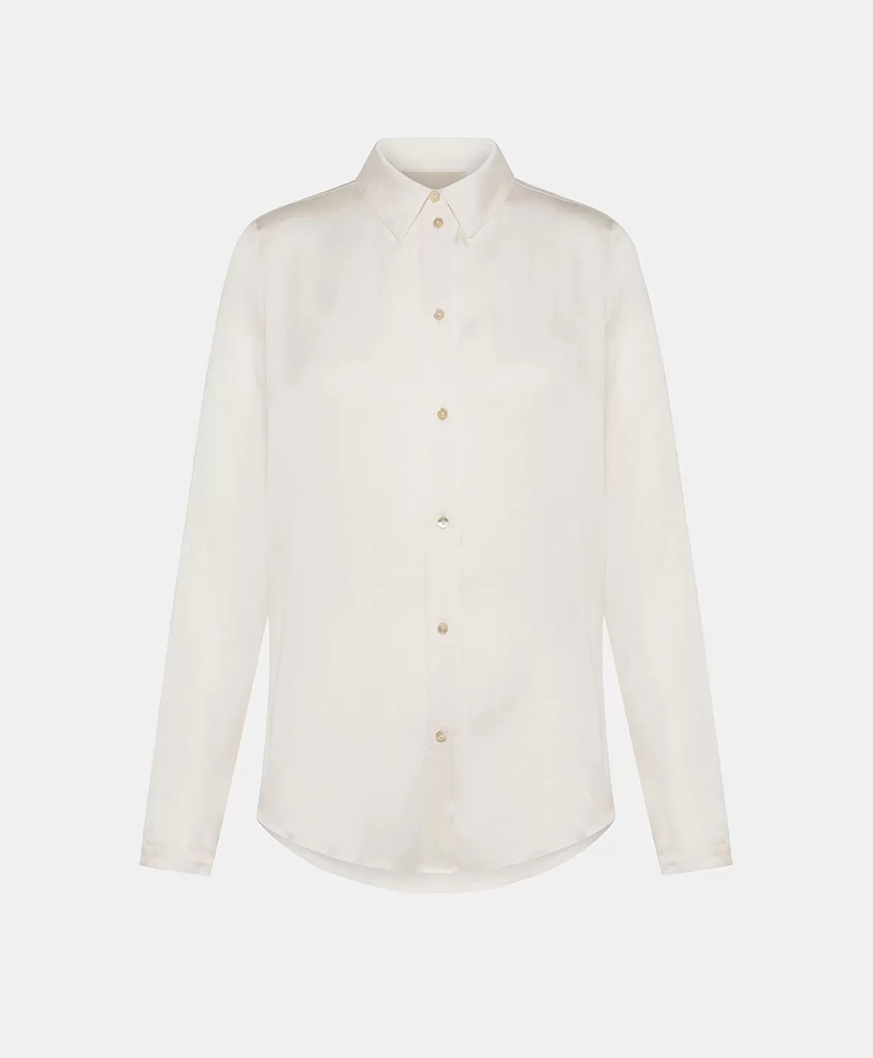 Momoni Chemisiers Et Chemises>Chemise Meudon Unie En Soie - Creme