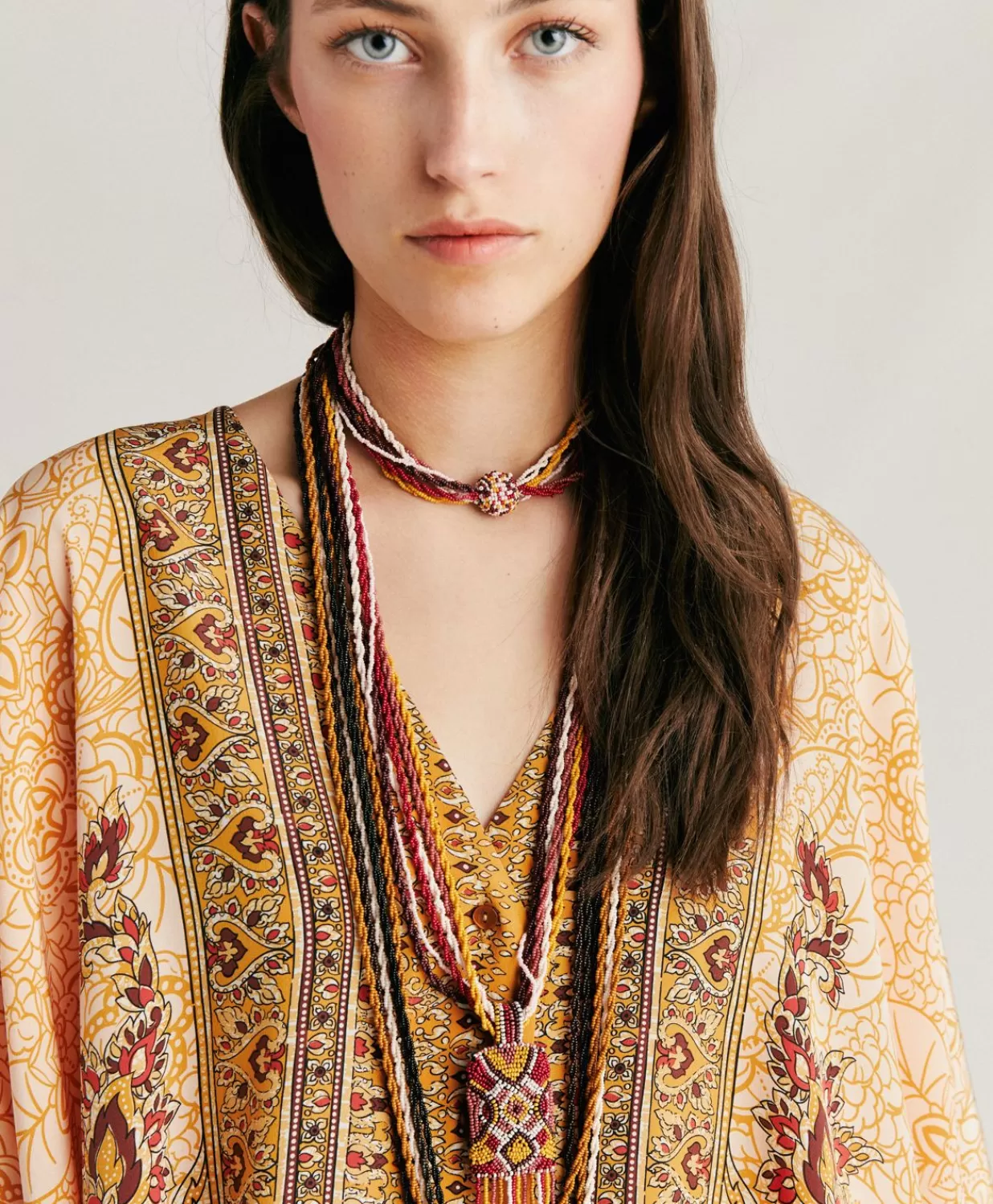 Momoni Bijoux>Collier Vidrier Avec Perles - Brule/Multicolore