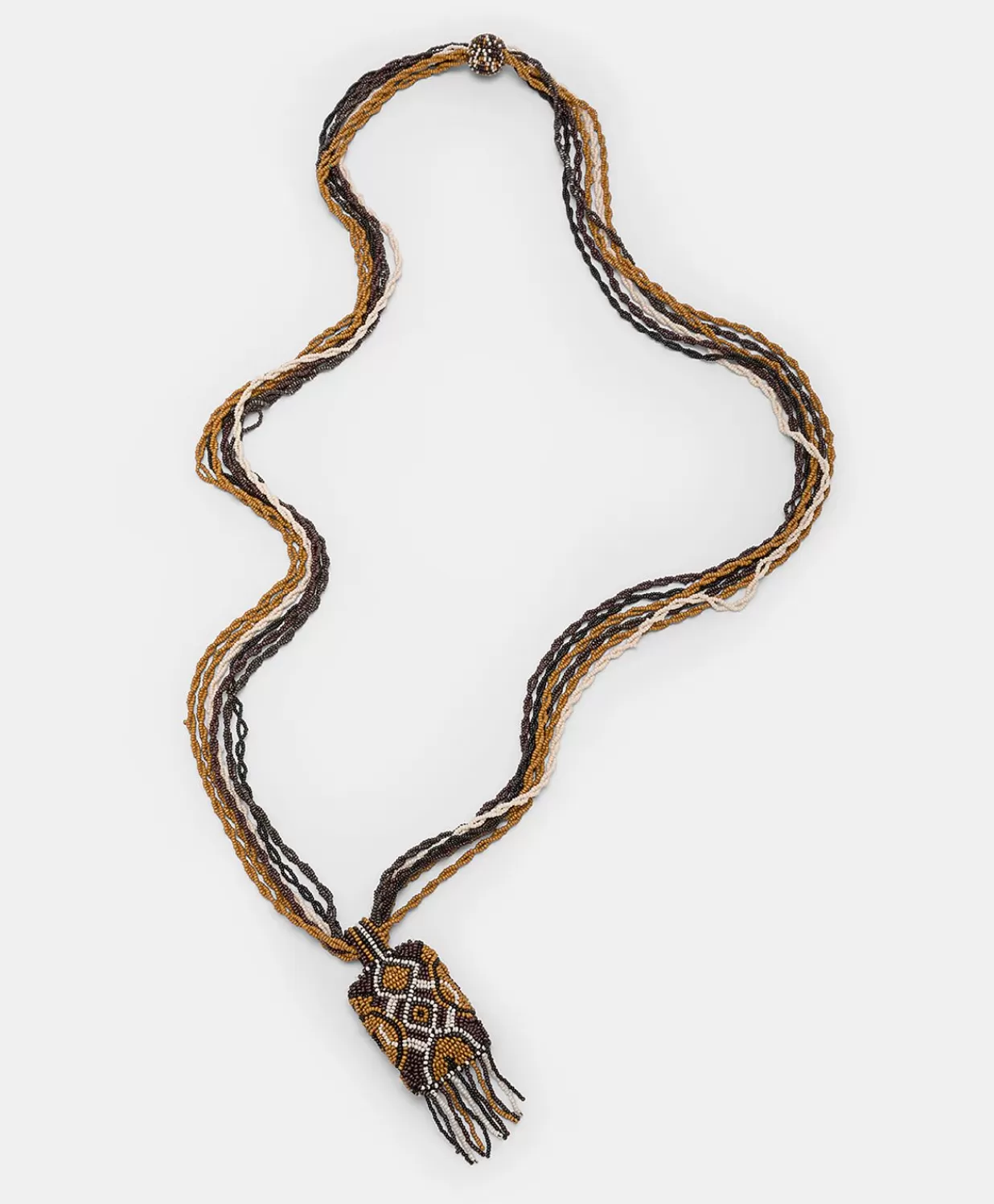 Momoni Bijoux>Collier Vidrier Avec Perles - Cacao Multicolore