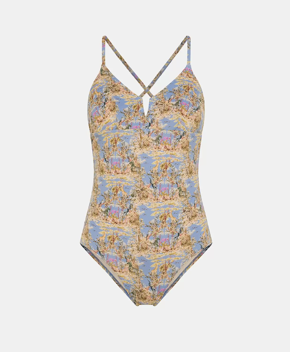 Momoni Maillots De Bain>Maillot De Bain Une Piece Coral Spring - Cerulean Multicolore