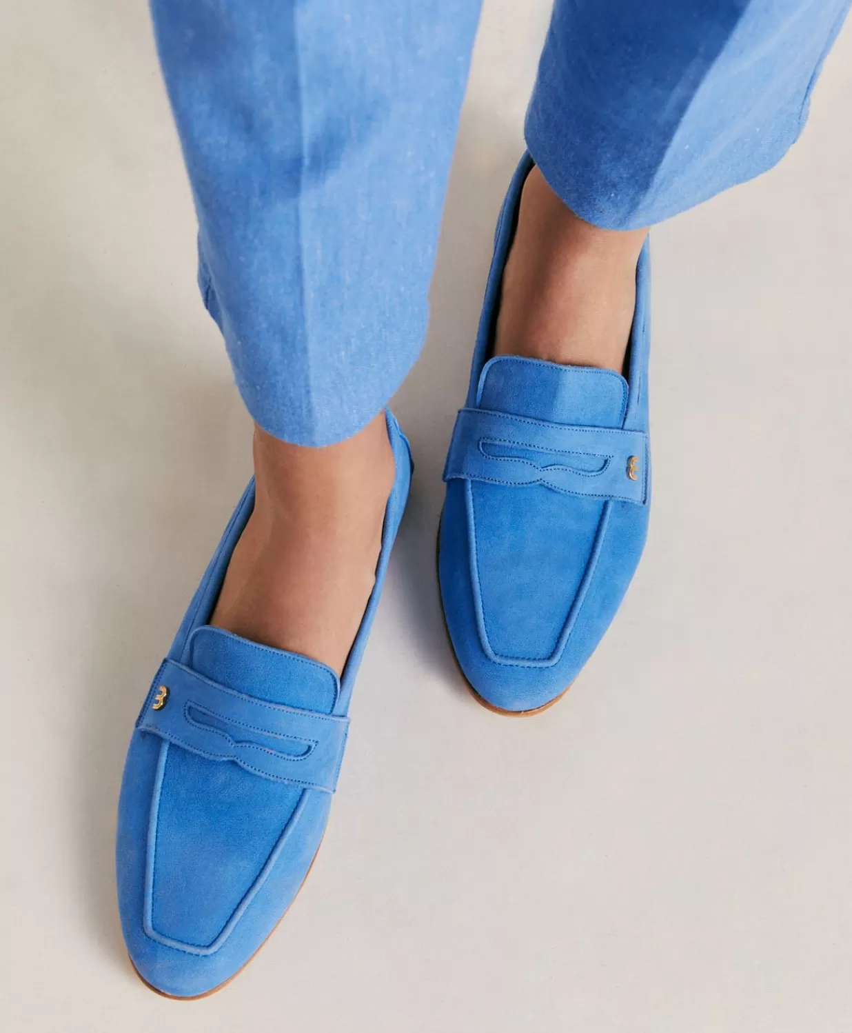 Momoni Chaussures>Mocassins Moresca En Cuir - Bleutte