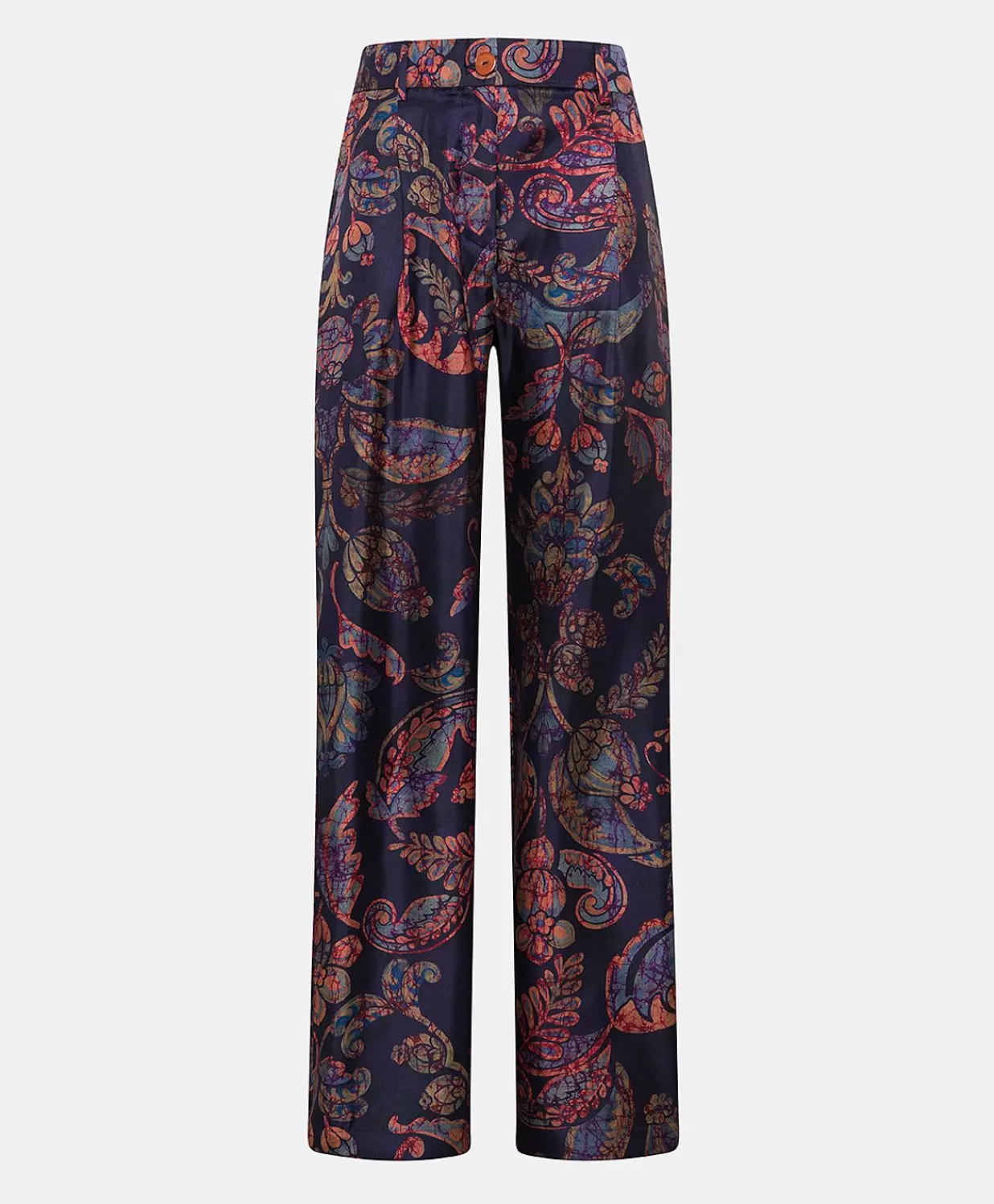 Momoni Costumes Et Costumes>Pantalon Austin En Serge De Soie - Multicolore Bleu Nuit