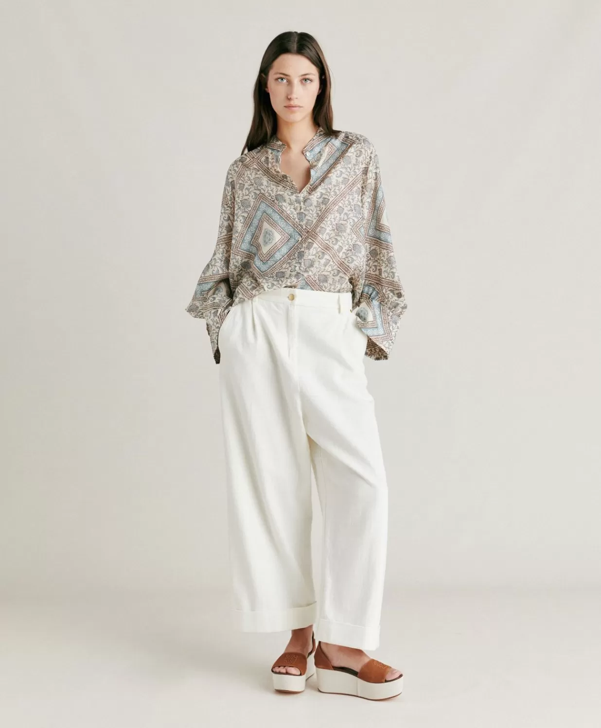 Momoni Pantalons Et Shorts>Pantalon En Jean Grecale - Creme