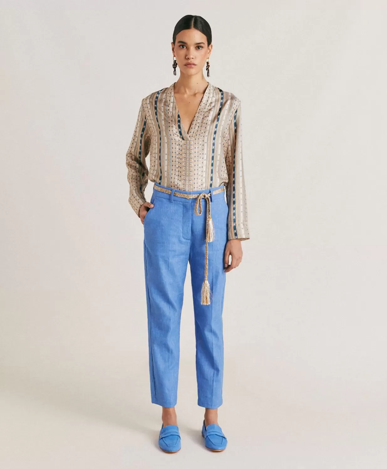 Momoni Pantalons Et Shorts>Pantalon En Jean Leger Joy - Bleu Clair