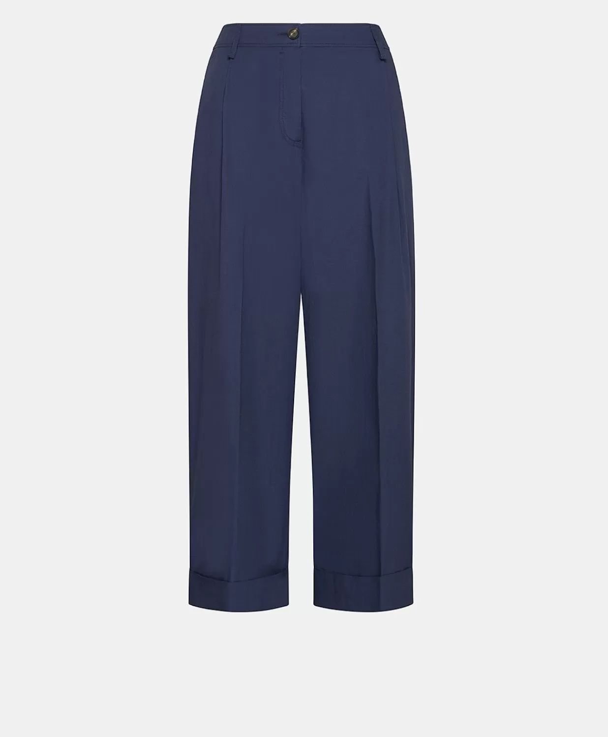 Momoni Pantalons Et Shorts>Pantalon En Popeline Grecale - Bleu