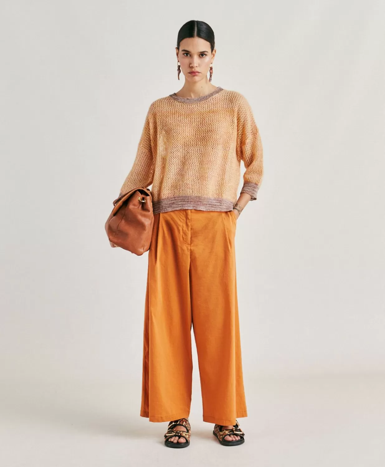 Momoni Tricots>Pull Bella En Mohair Doux - Orange