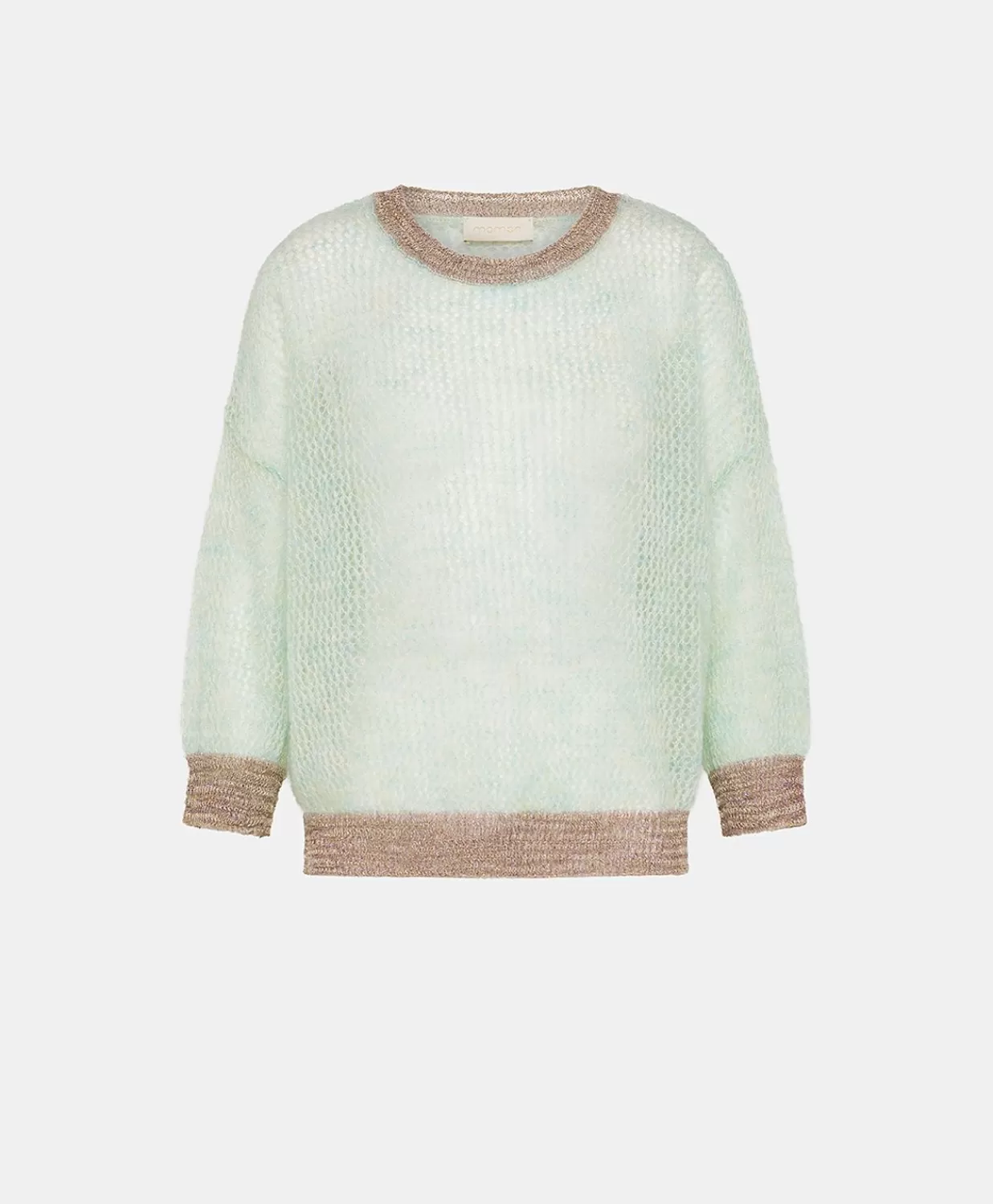 Momoni Tricots>Pull Bella En Mohair Doux - Turquoise