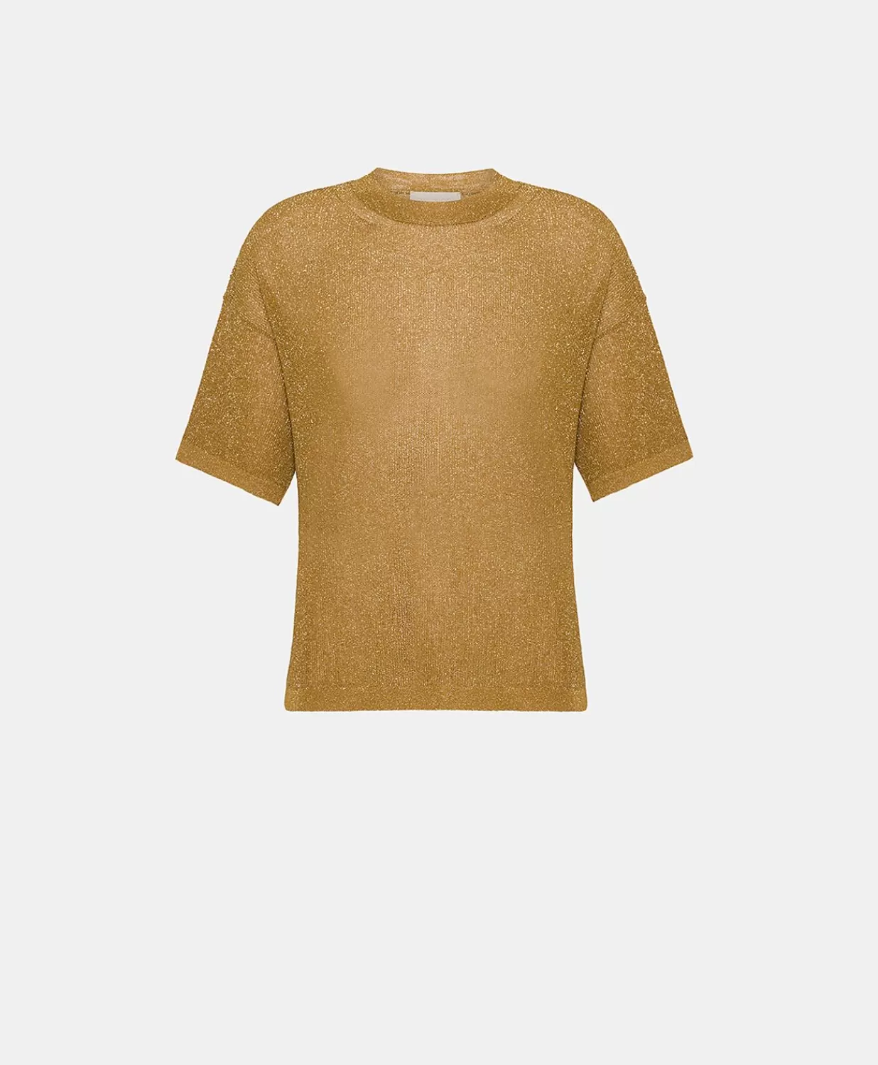 Momoni Tricots>Pull Lurex Perle Jacinto - Caramel