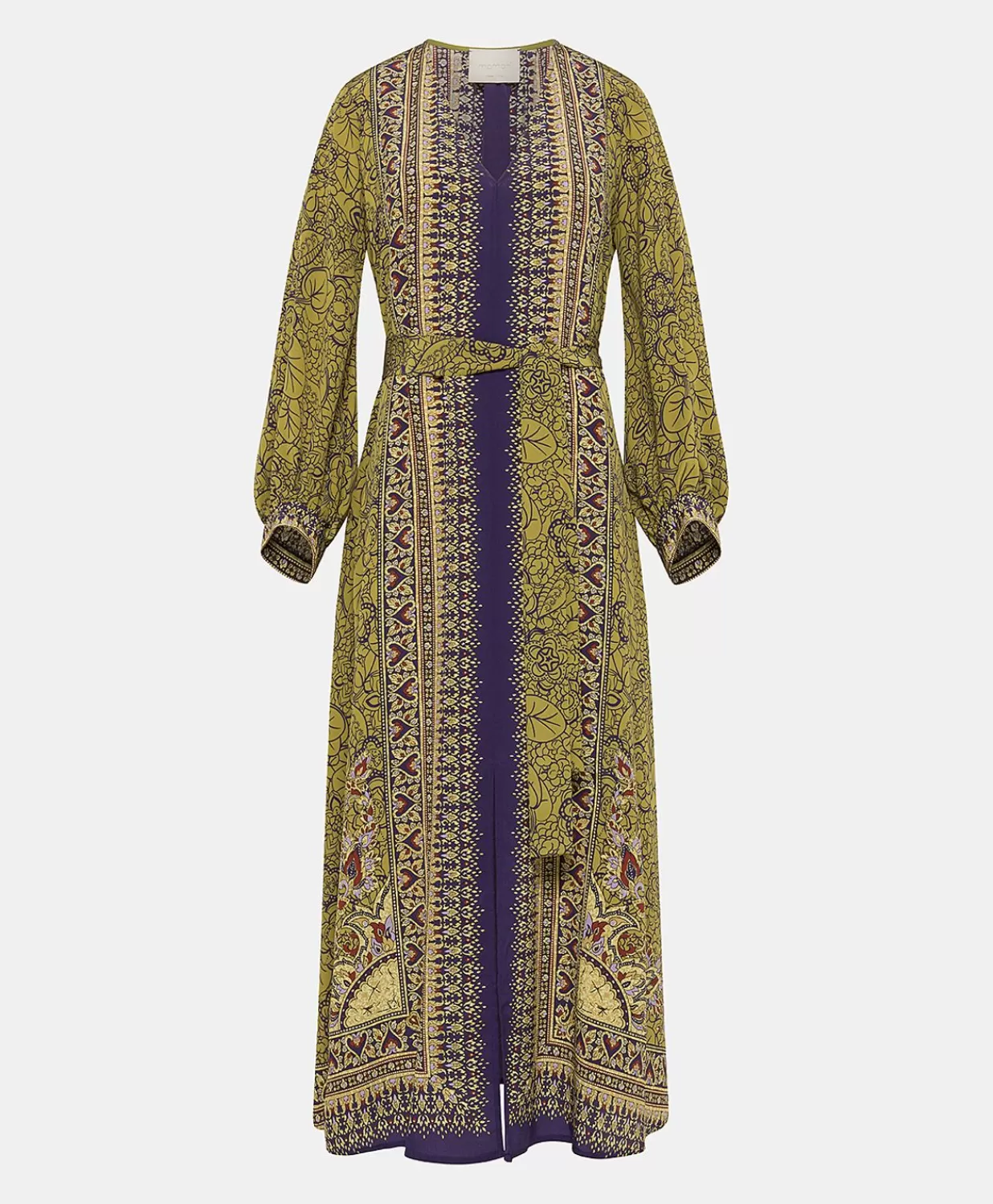 Momoni Vêtements>Robe Adelma Crepe De Chine - Bleu Multicolore