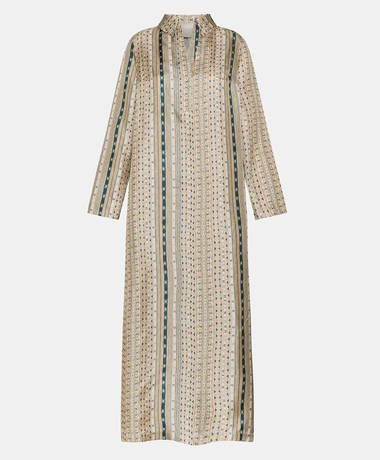 Momoni Vêtements>Robe Aligusta En Serge De Soie - Sable Multicolore