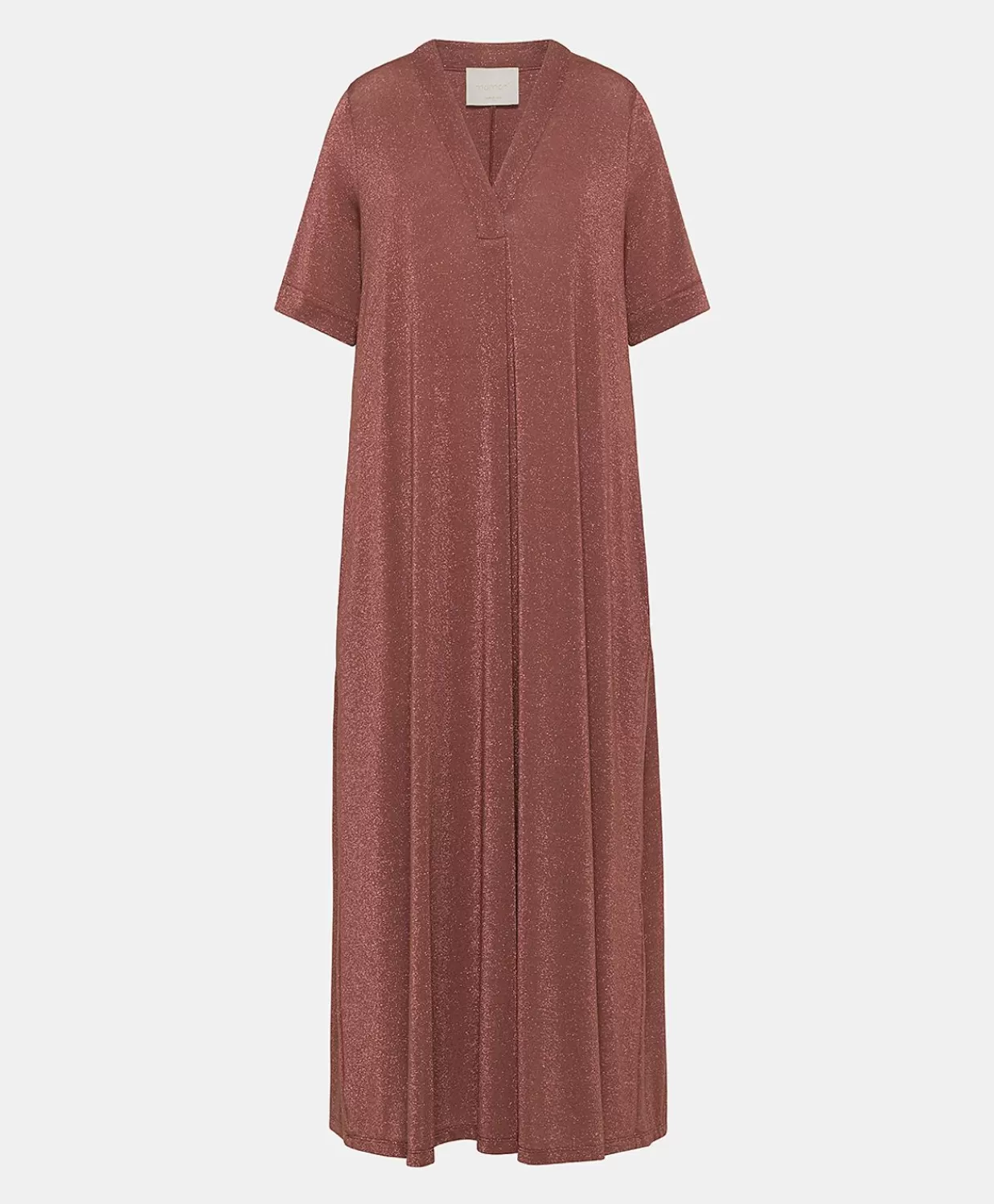 Momoni Vêtements>Robe Altamura En Jersey Lurex - Terre Cuite