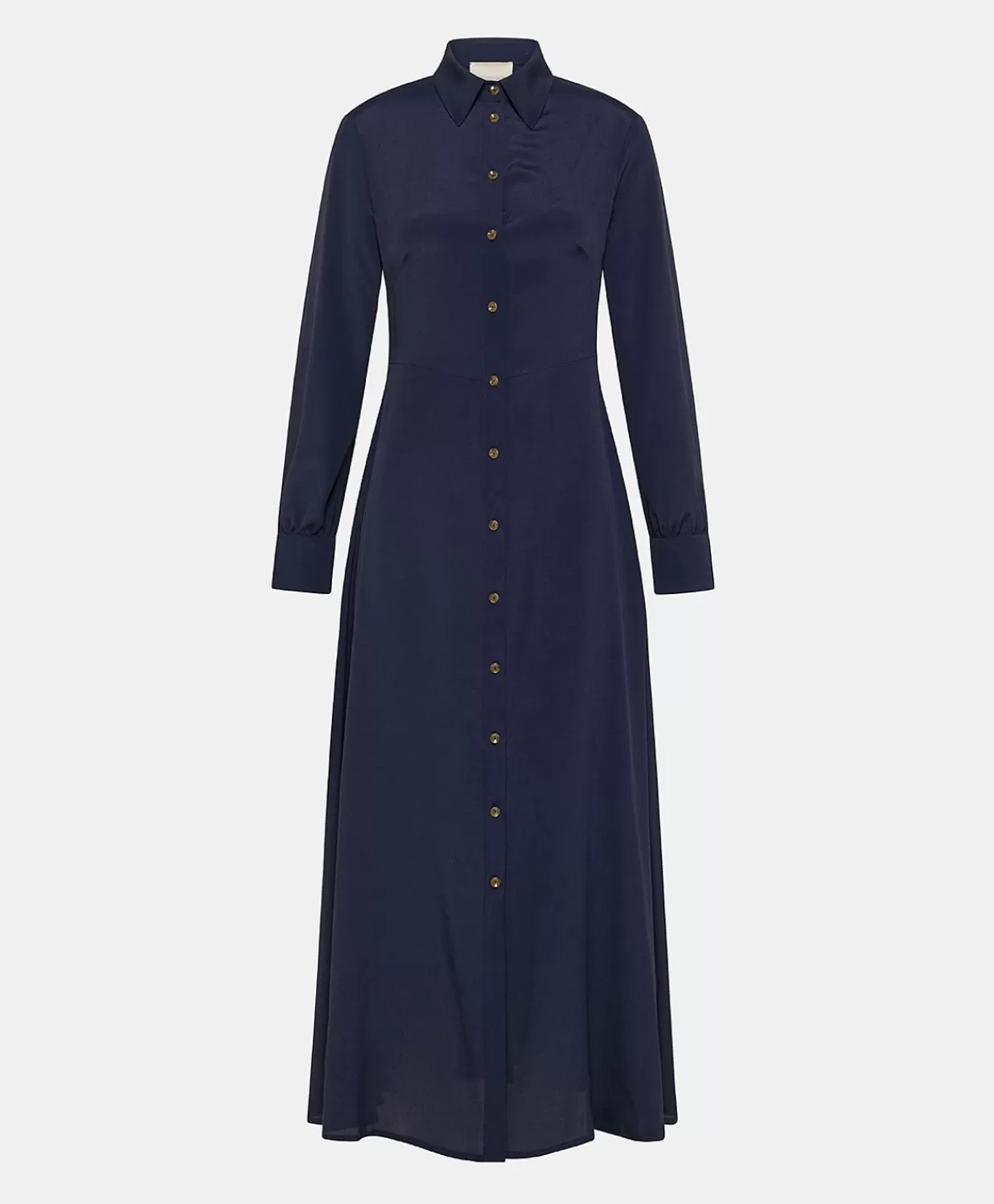 Momoni Vêtements>Robe Bethany En Acetate De Soie Solide - Bleu Nuit