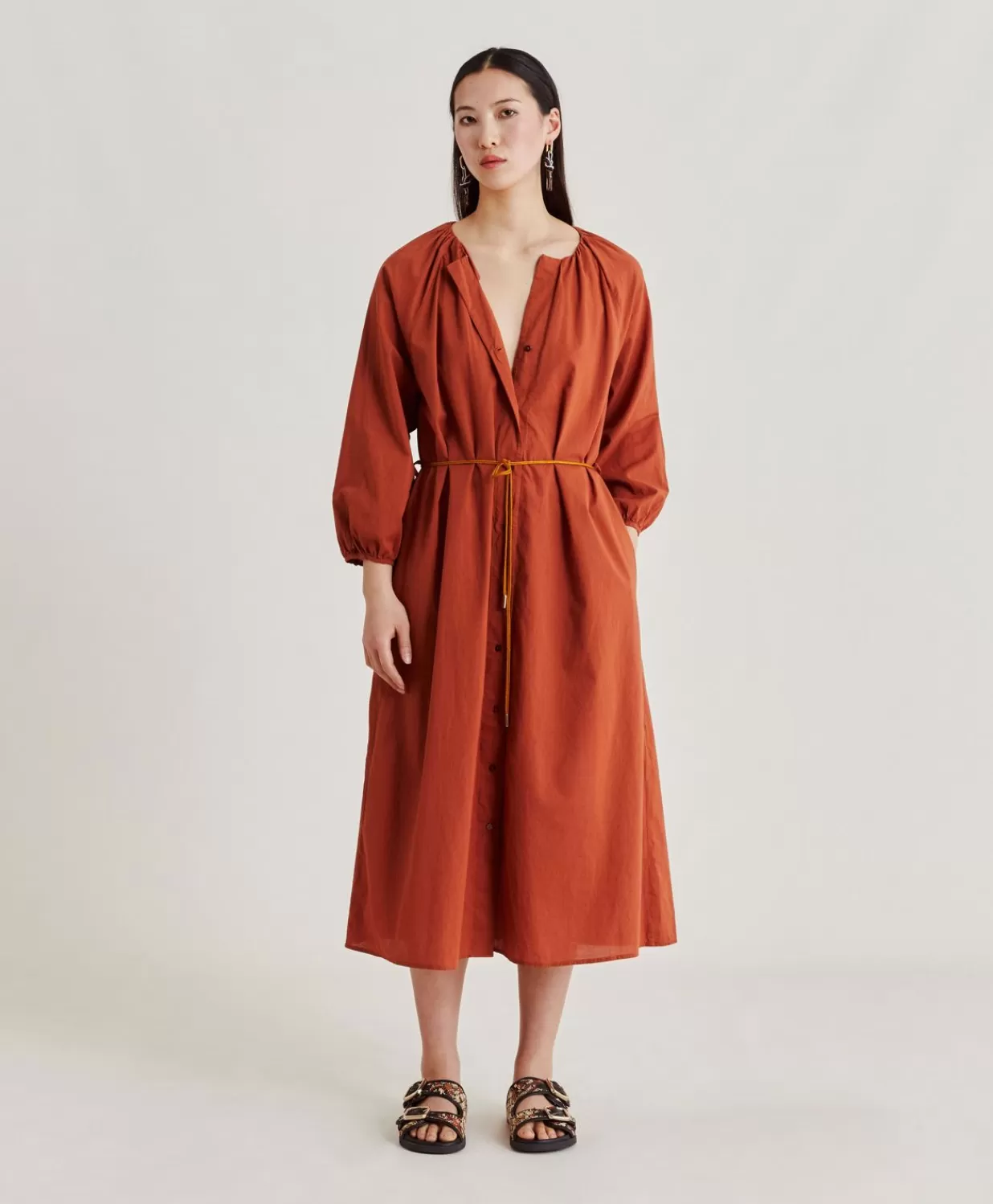 Momoni Vêtements>Robe Caldes Avec Voile De Coton - Coccio