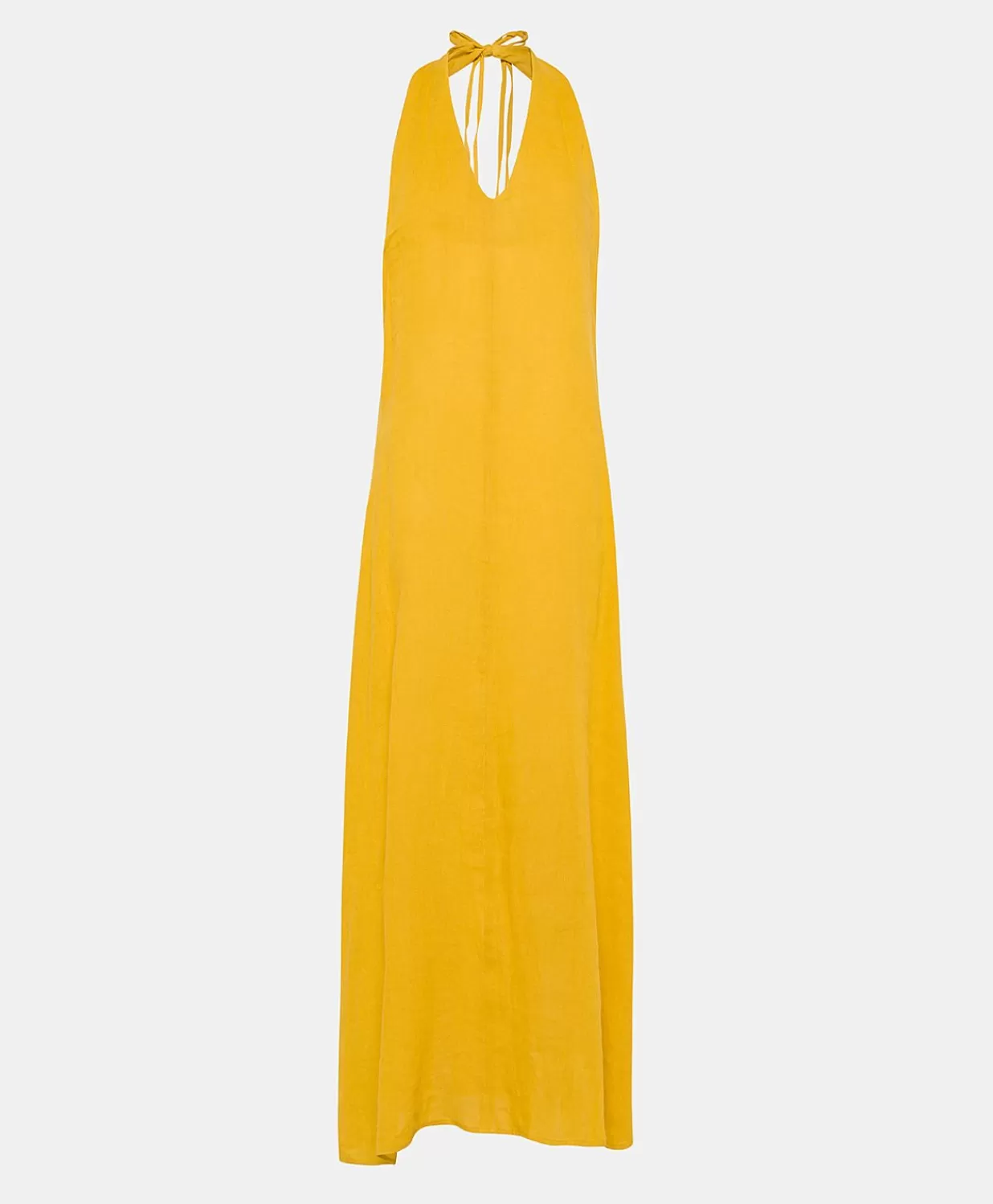 Momoni Vêtements>Robe En Lin Aurora - Jaune Soleil