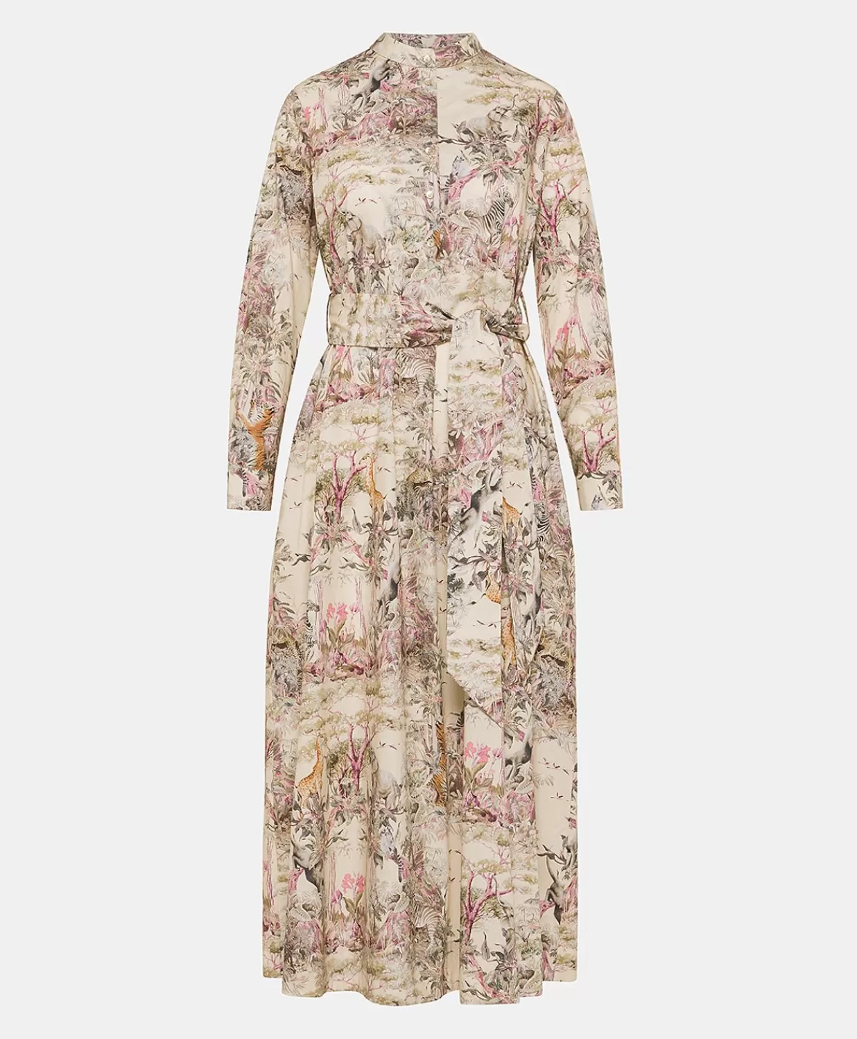 Momoni Vêtements>Robe En Popeline Lorina - Multicolore Creme