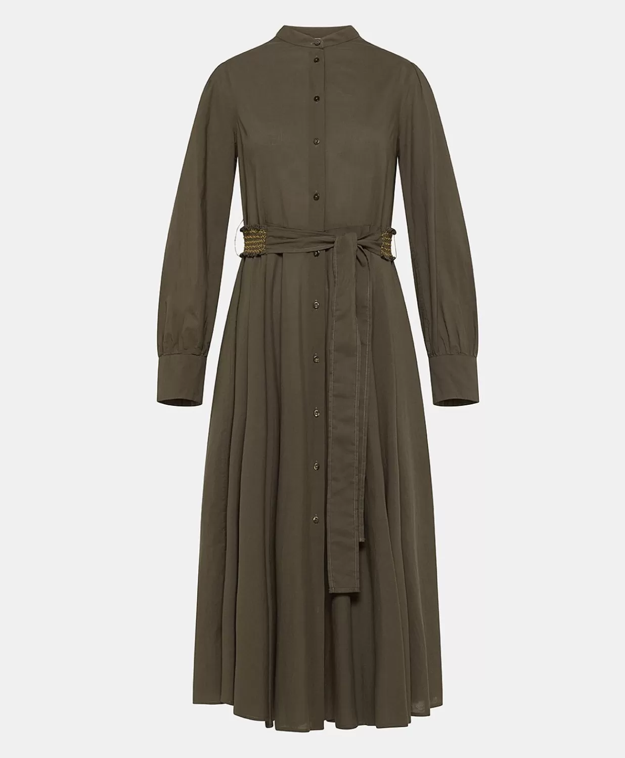 Momoni Vêtements>Robe Sinzias Avec Voile De Coton - Armee