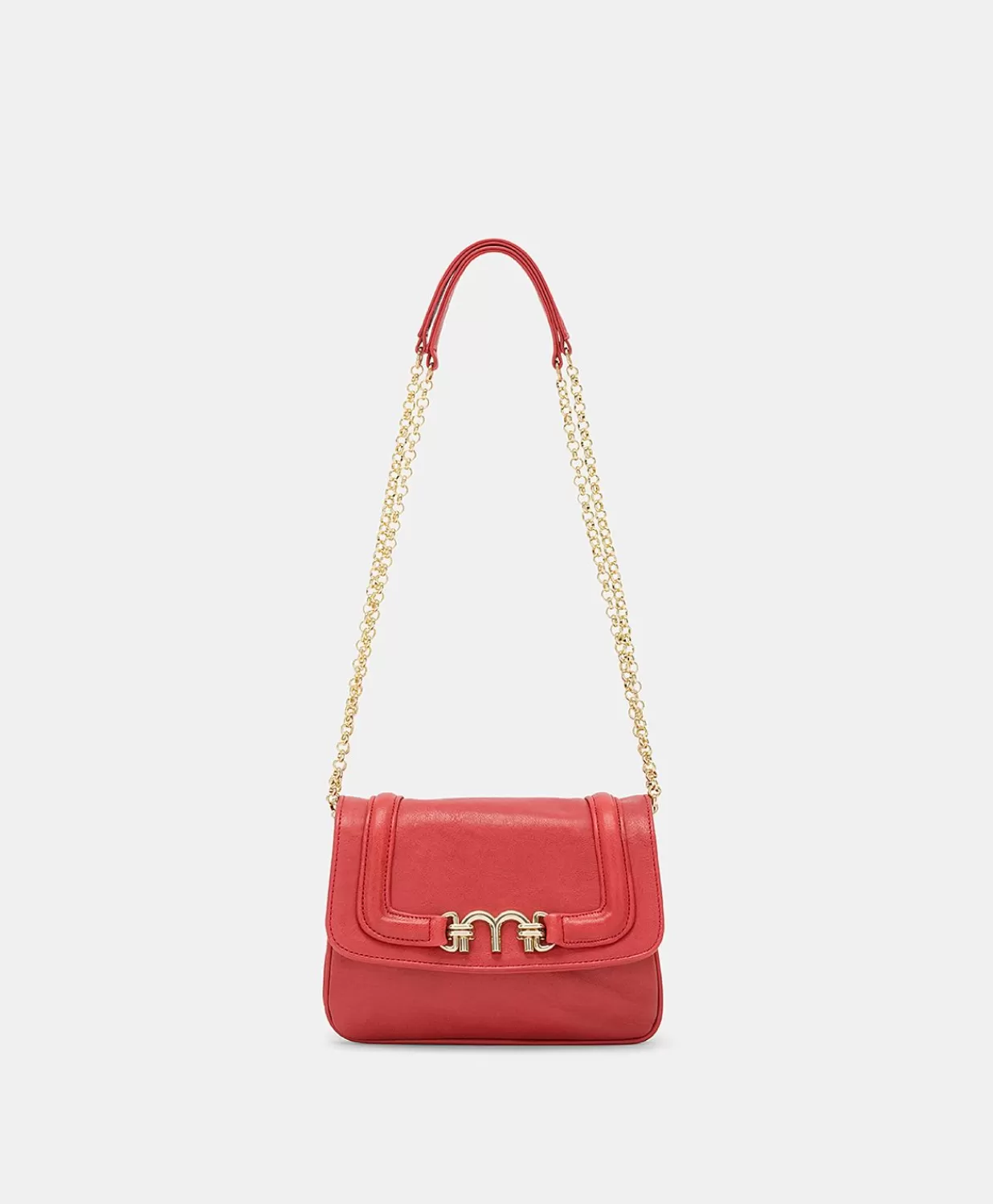 Momoni Sacs Et Pochettes>Sac En Cuir Mimi Flore - Rouge