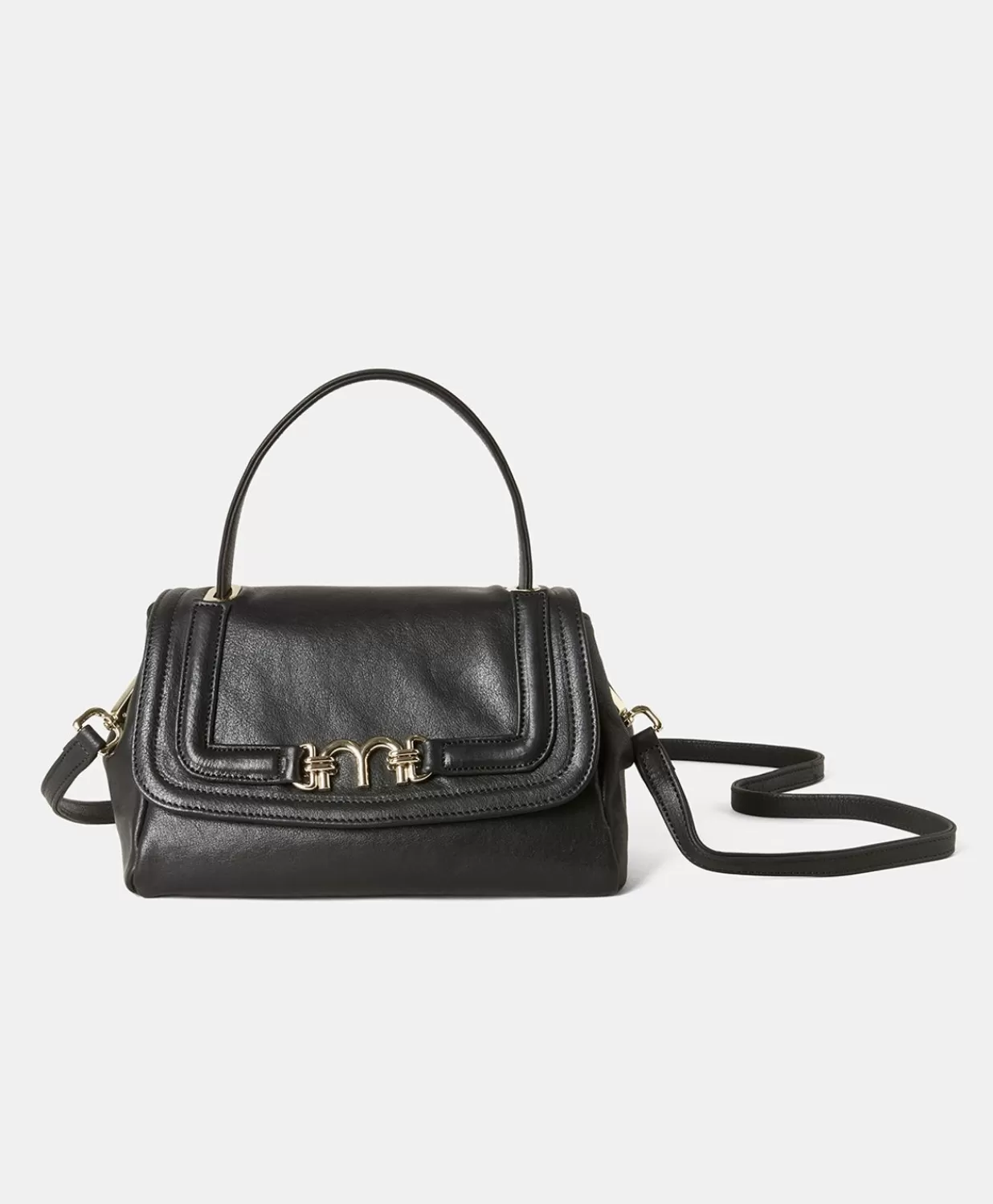 Momoni Sacs Et Pochettes>Sac Petit Flore En Cuir - Noir