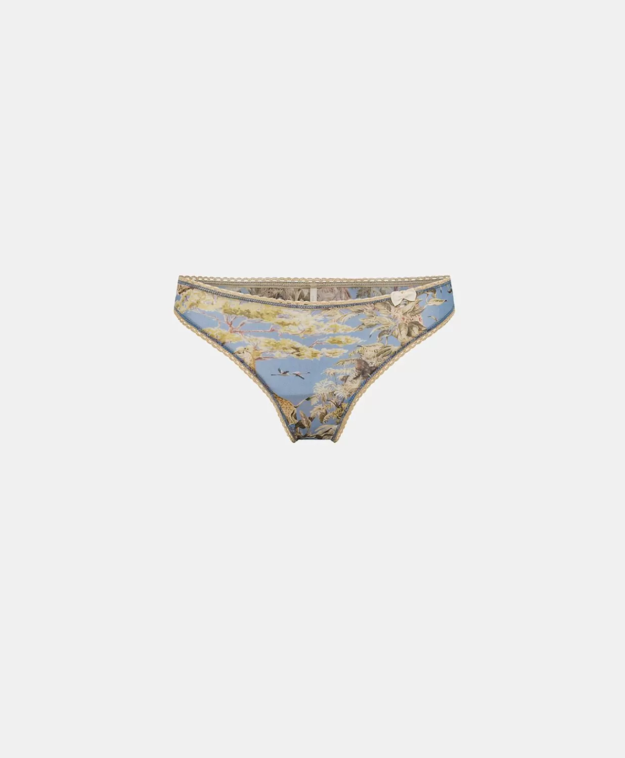 Momoni Slips>Slip En Nylon Imprime Arca - Ceruleen Multicolore
