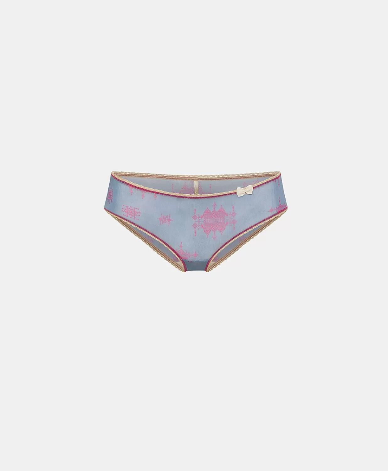 Momoni Slips>Slip Hamac En Nylon Imprime - Bluette/Fuchsia