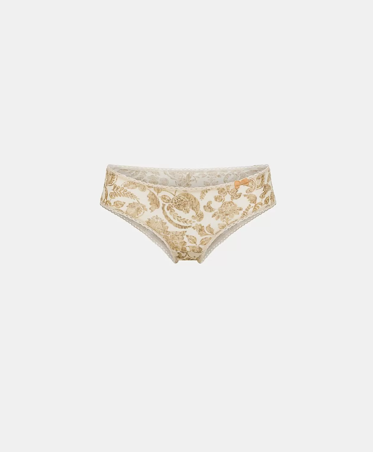 Momoni Slips>Slip Hamac En Nylon Imprime - Creme / Multicolore