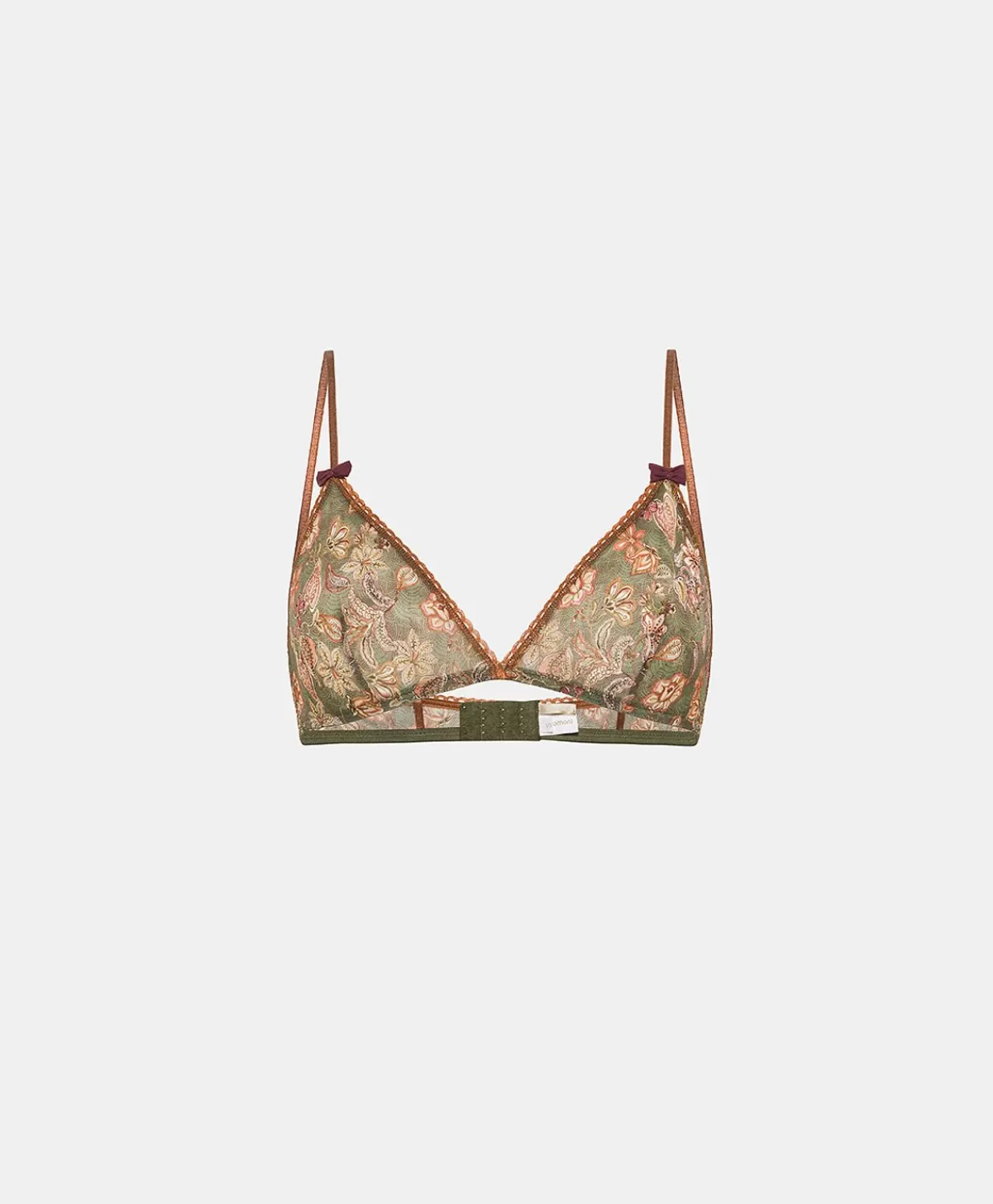 Momoni Bras>Soutien-Gorge En Nylon Imprime Amethist - Army Multicolor