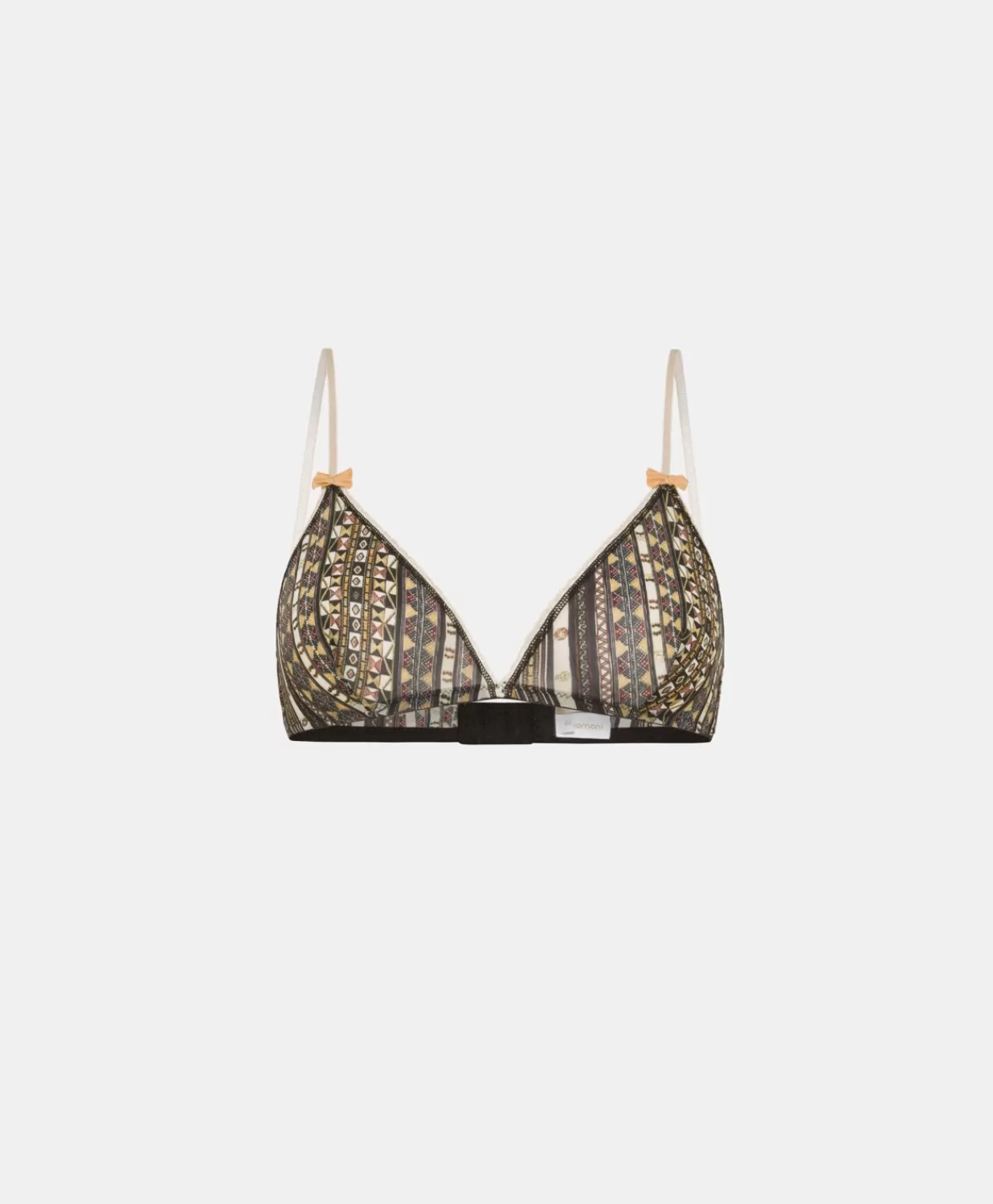 Momoni Bras>Soutien-Gorge En Nylon Imprime Amethist - Multicolore Noir