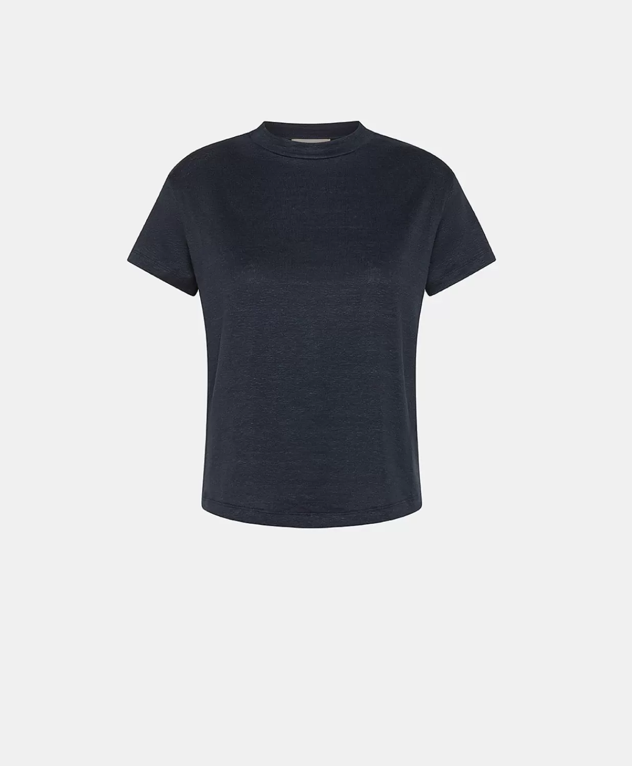 Momoni T-Shirts Et Hauts>Tshirt Jersey En Lin Lottie - Bleu Nuit