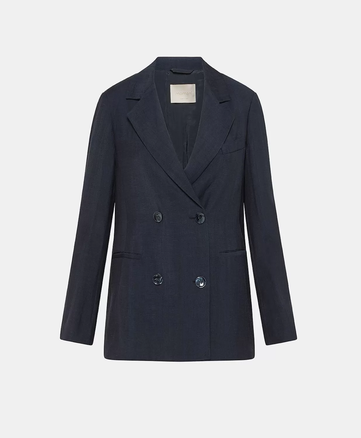 Momoni Costumes Et Costumes>Veste Clair En Viscose De Lin Elegante - Bleu Nuit