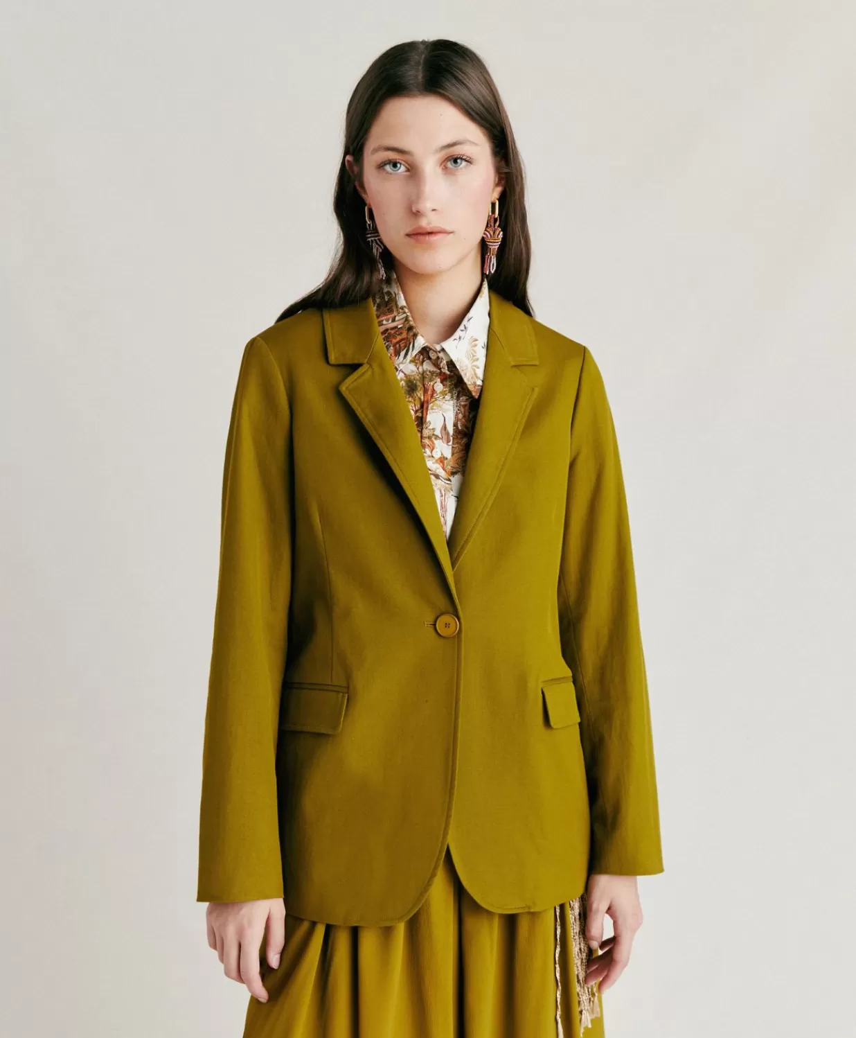 Momoni Costumes Et Costumes>Veste Futura Gabardine - Olive